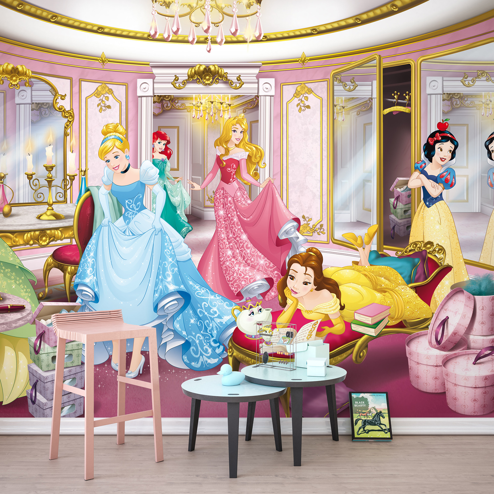 Papier-Fototapete PRINCESS MIRROR - bunt - 368x254 cm