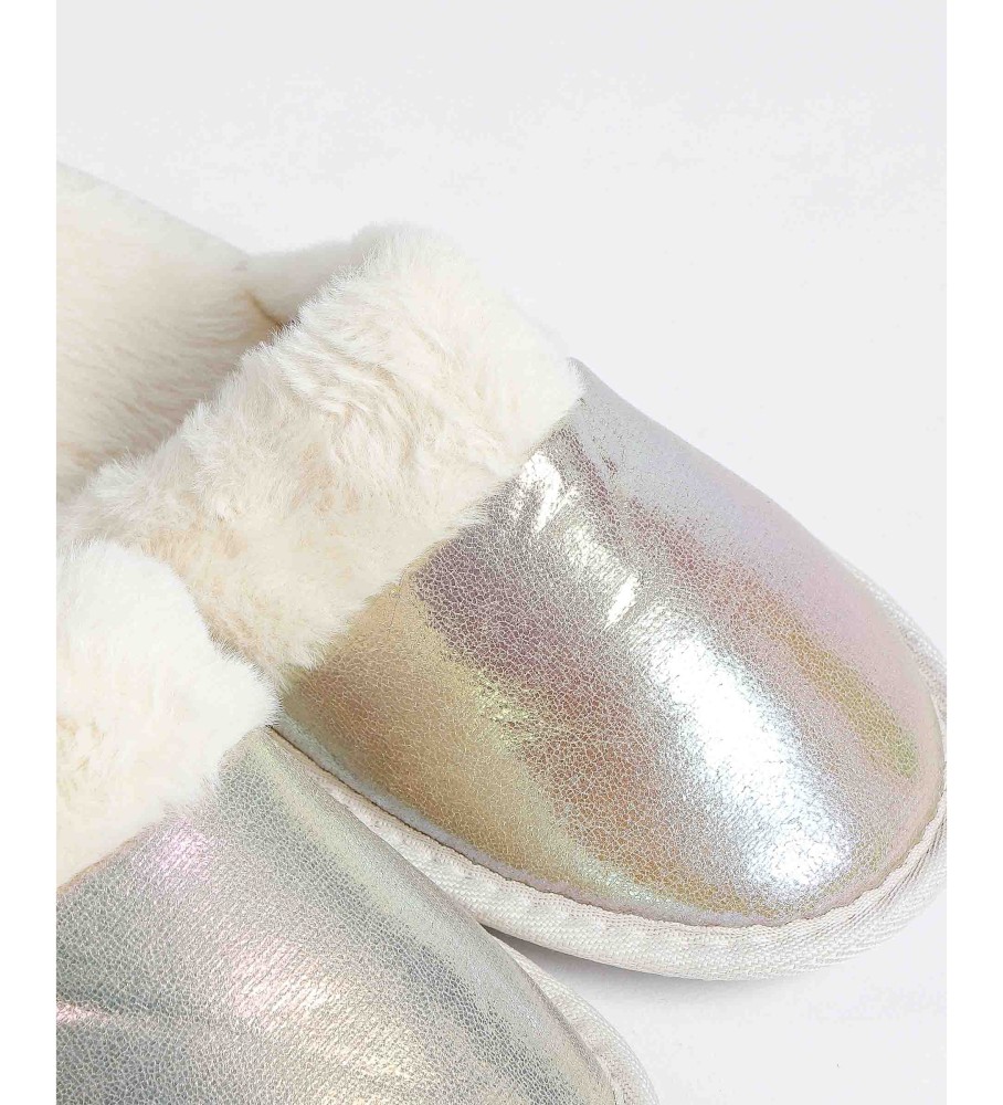 Pantufas Admas Bege com Glitter