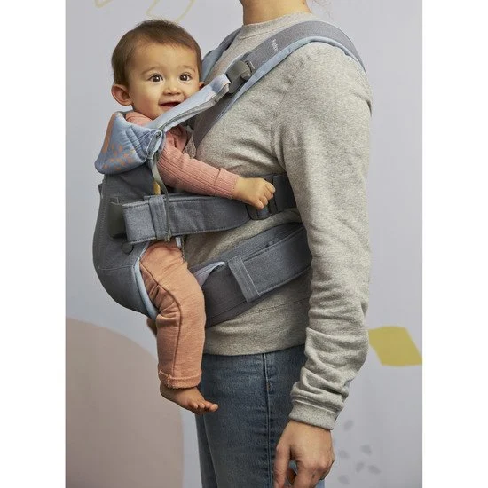 Porte-bébé One   Gris denim / foncé cotton mix        de               BabyBjörn