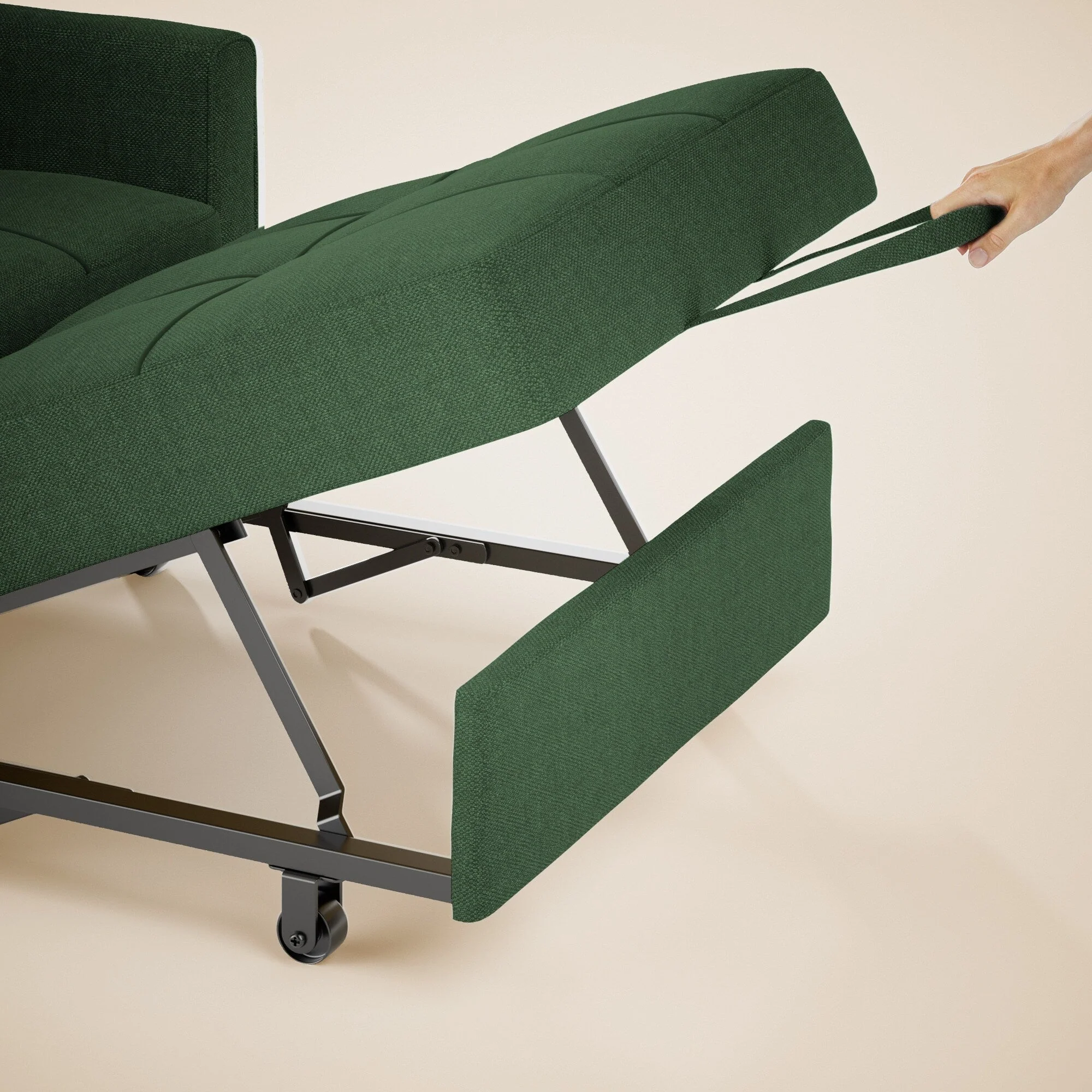 3-in-1 Adjustable Sleeper Sofa Bed, Pull Out Chair Sofa, Convertible Folding Bed for Living Room
