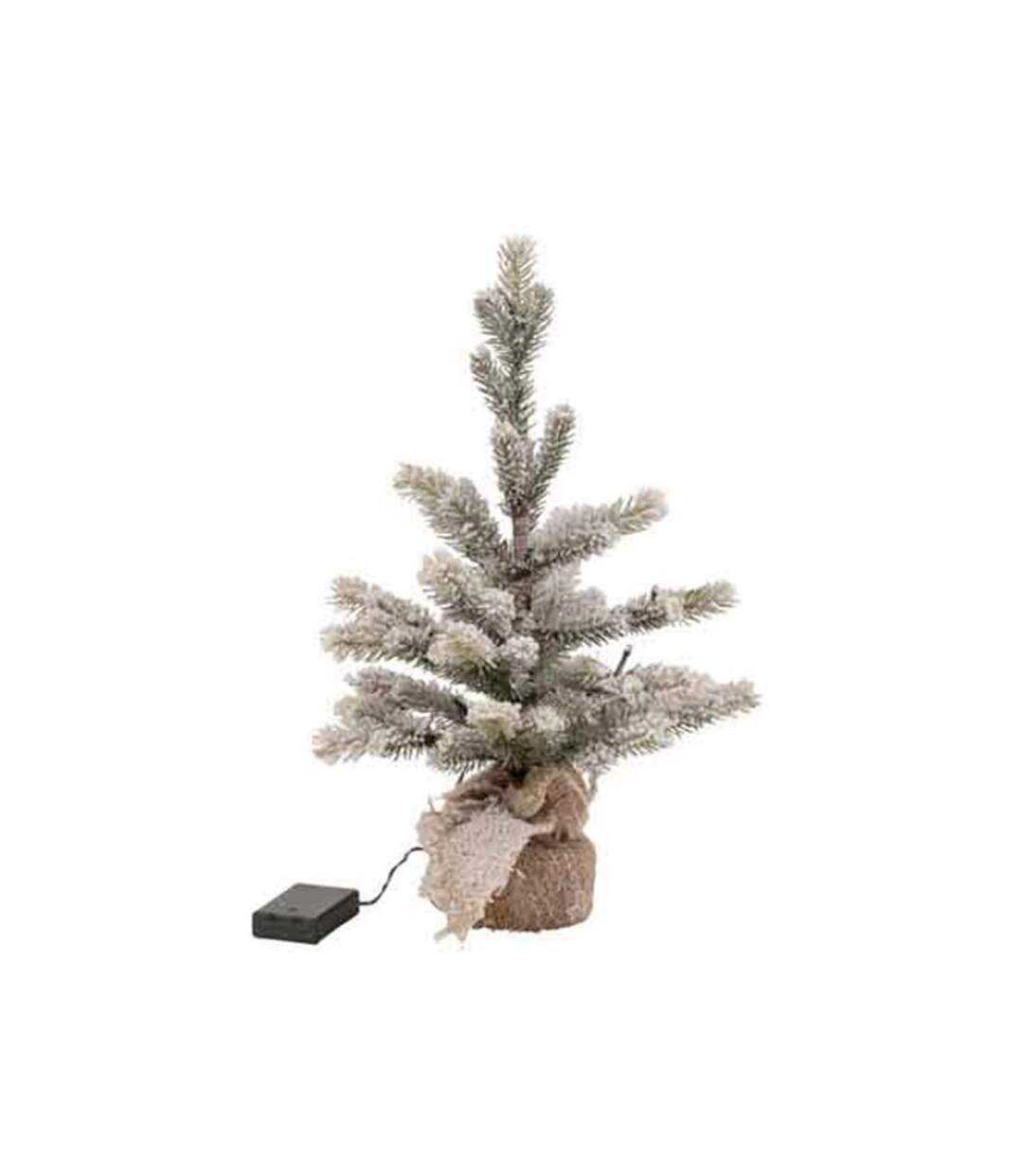 Paris Prix - Sapin De Noël Déco Led enneigé 50cm Vert