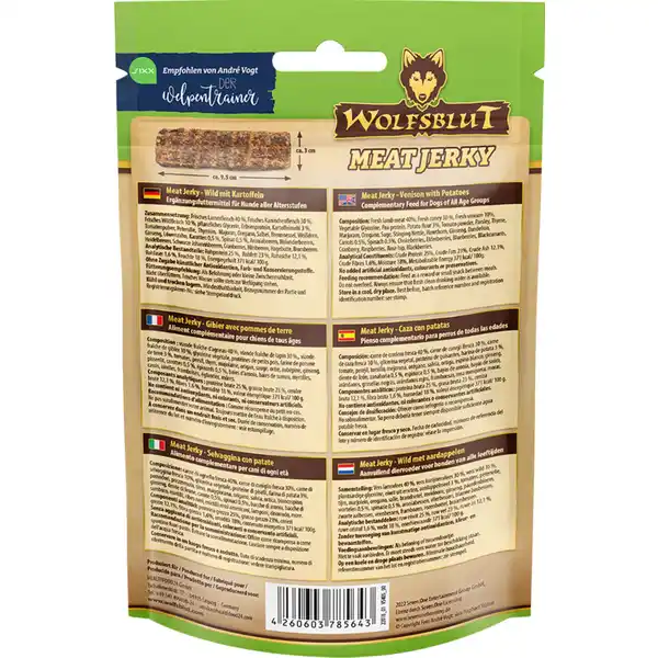 Hundesnack Meat Jerky Dark Forest