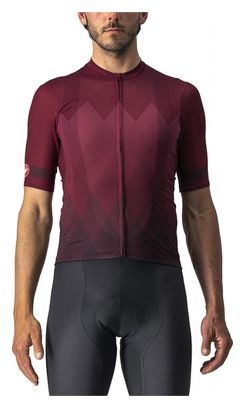 Maillot Manches Courtes Castelli A Tutta Rouge Bordeaux
