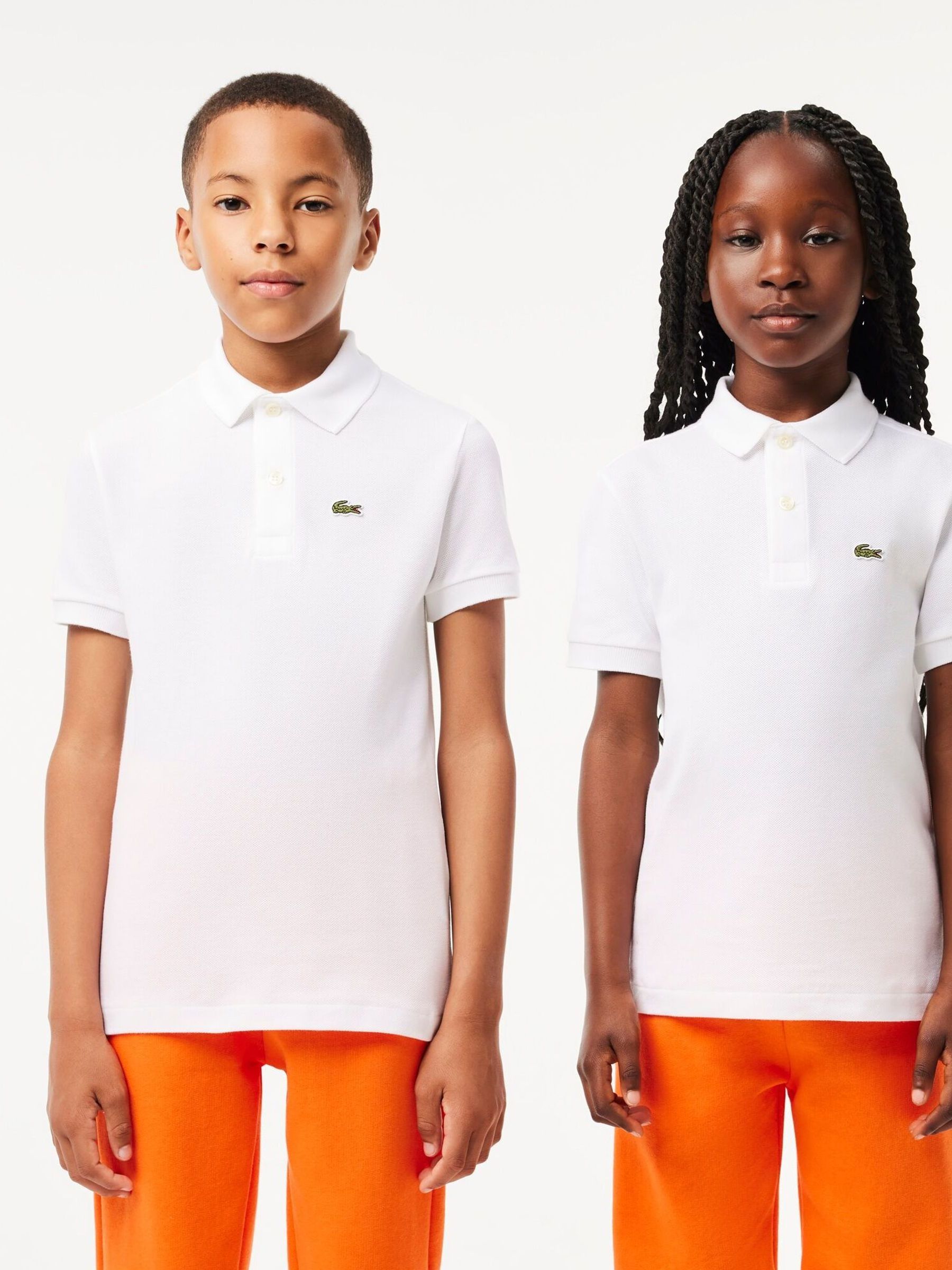 Wit - Lacoste Klassiek poloshirt voor kinderen