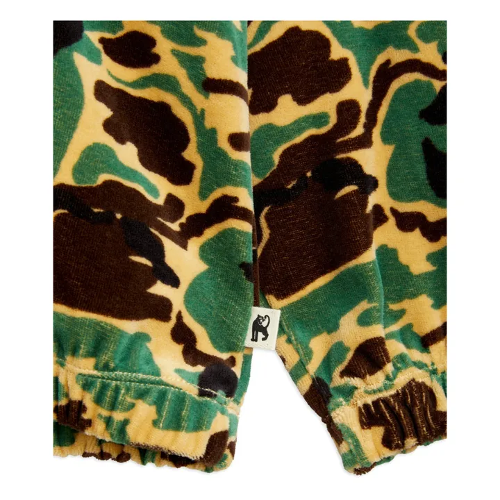 Mini Rodini Sweat Velours Bio Camo | Vert