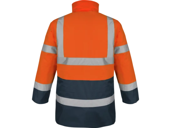 Parka de travail Würth MODYF haute-visibilité orange/marine