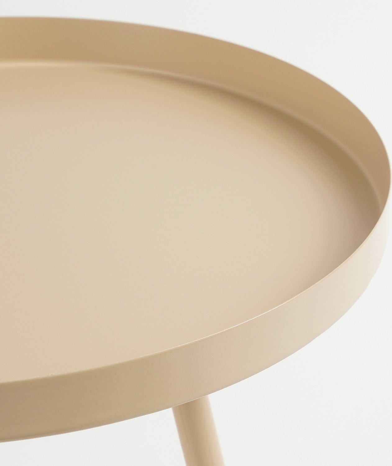 Mica Decorations bijzettafel Flores beige D 40 H 43,5 cm