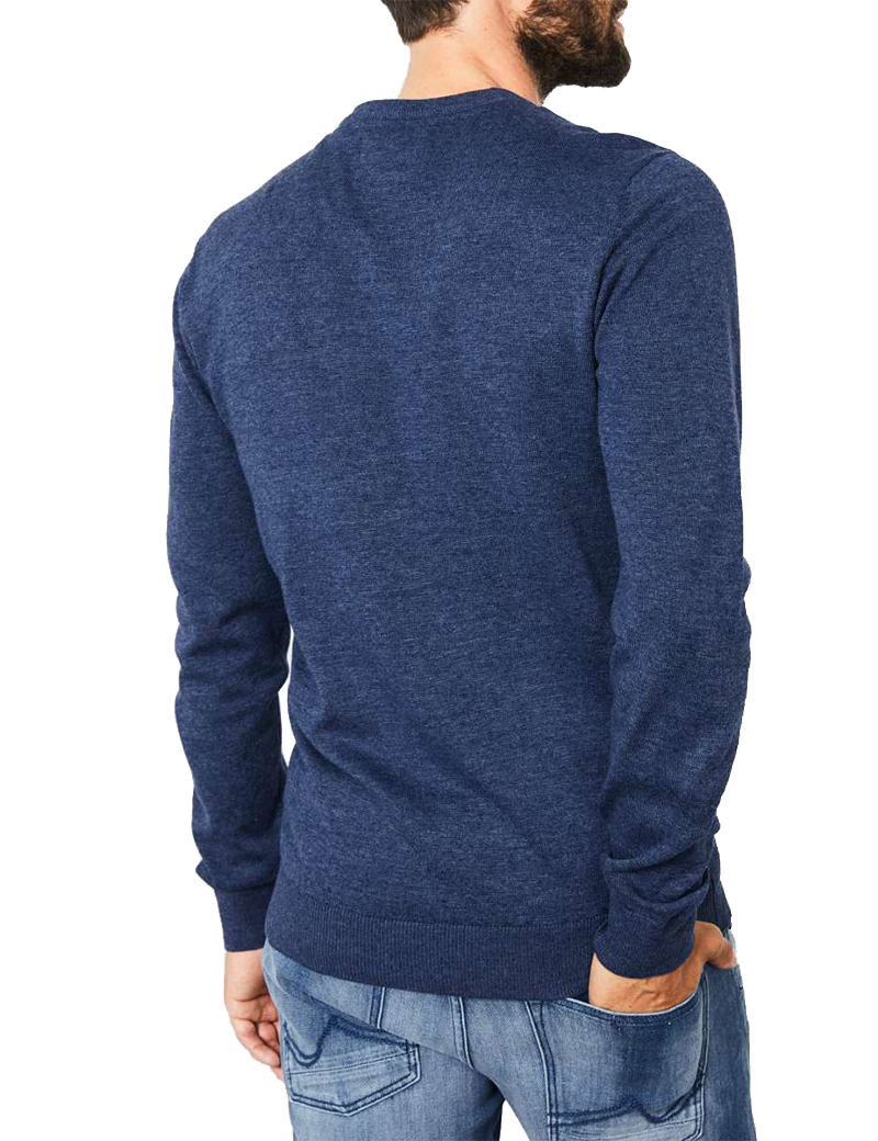 PETROL IND PULL HOMME À COL V DEEP CAPRI