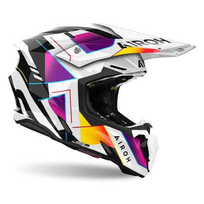 Casque cross Airoh TWIST 3 - RAINBOW 2024 - Noir / Blanc