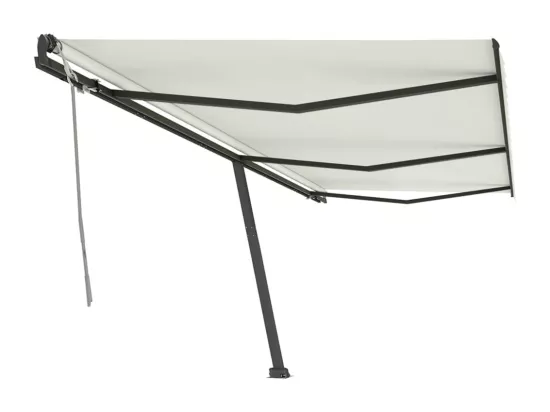 Auvent manuel rétractable sur pied 600x350 cm Crème