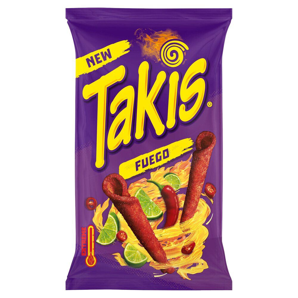 Tortillas roulées Takis fuego goût piment citron vert 100gr