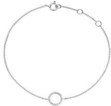 Cirkelarmband voor dames in 14k witgoud met Diamanten