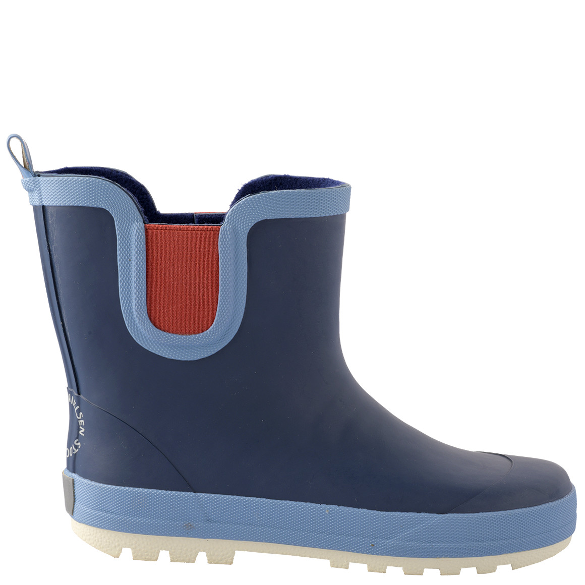 Topolino Kinder Gummistiefel mit niedrigem Schaft dunkelblau / hellblau / hellbraun