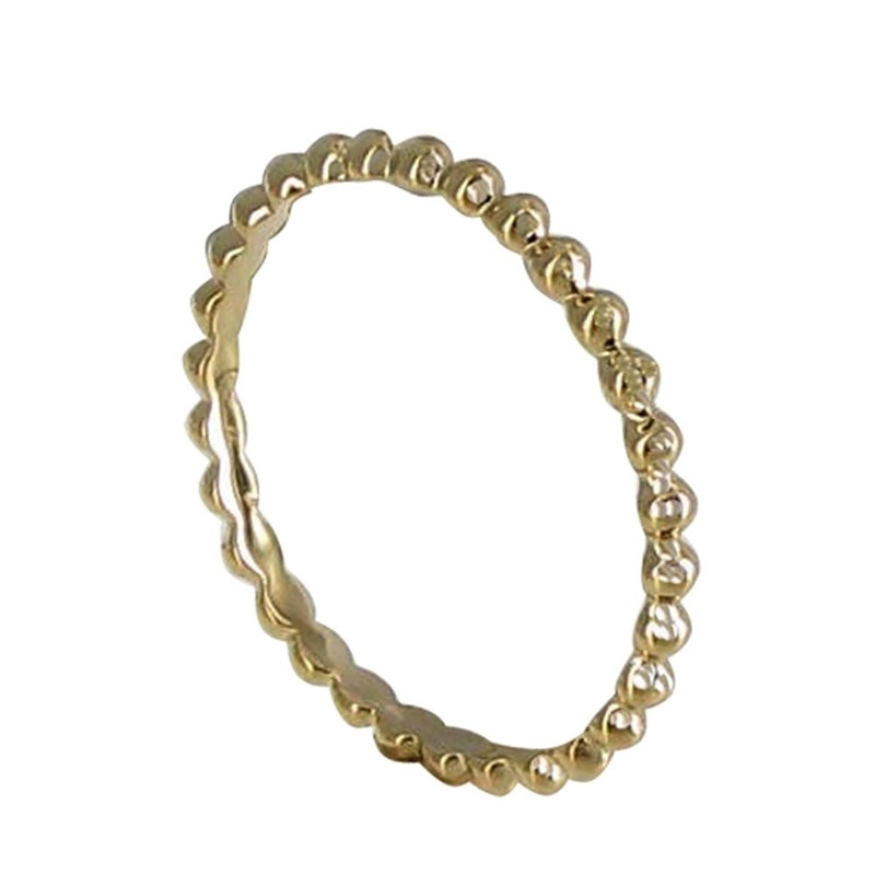 Bague Plaqué Or Anneau de Billes