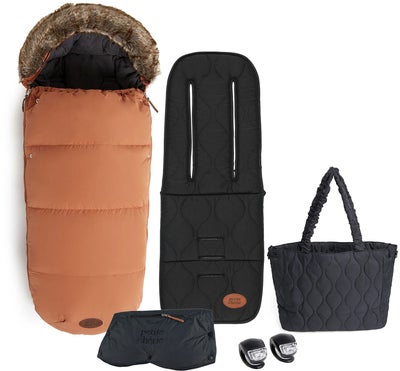 Petite Chérie Vintersett til Barnevogn, Rust/Black Quilt