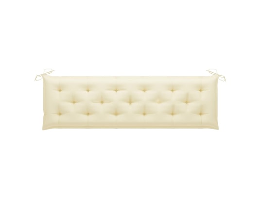 VIDAXL - Galette de chaise Coussin de banc de jardin blanc crème 180x50x7 cm tissu