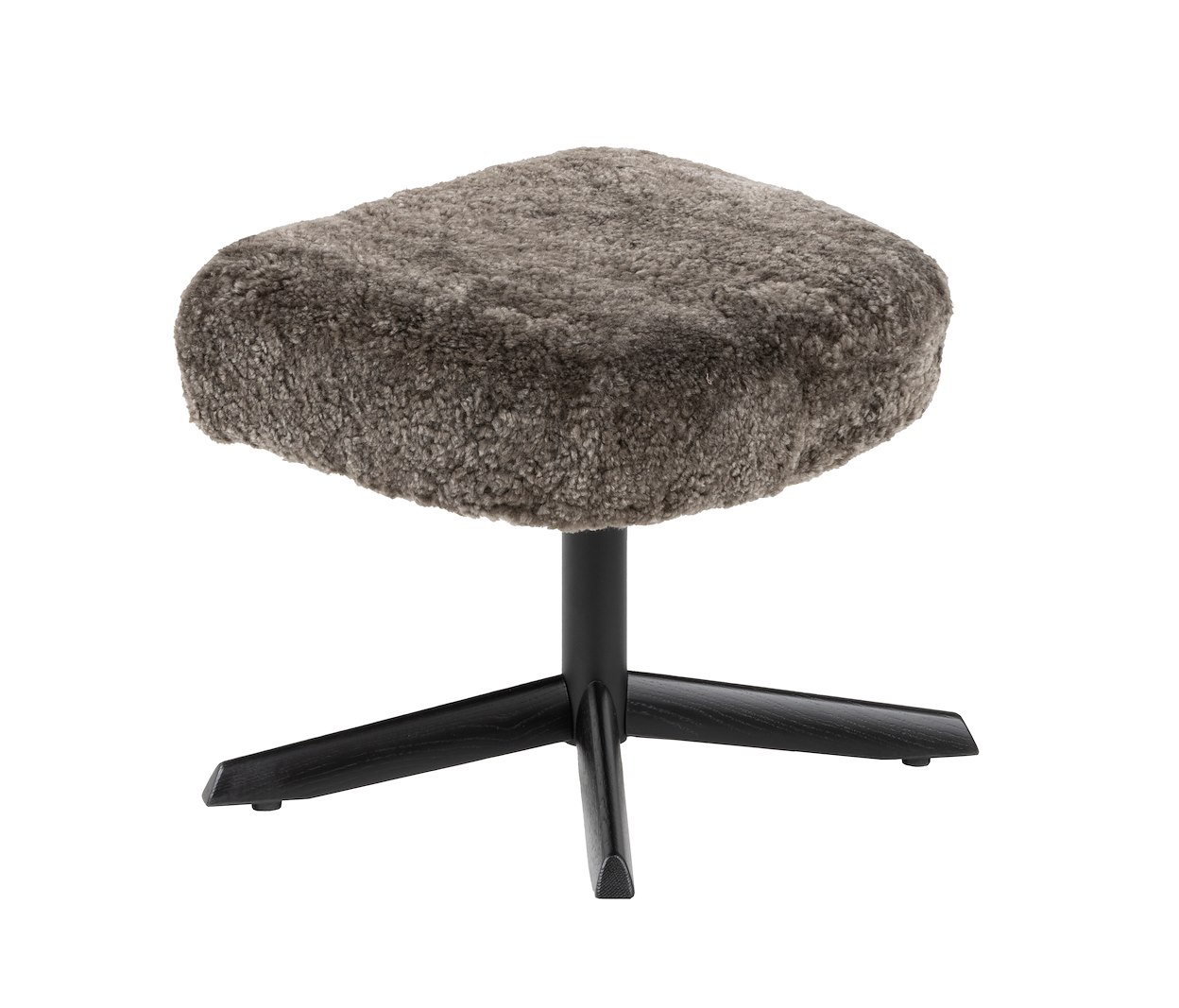 Bella krakk Fåreskinn Scandinavian Brown med sortlakkert S09 eik.