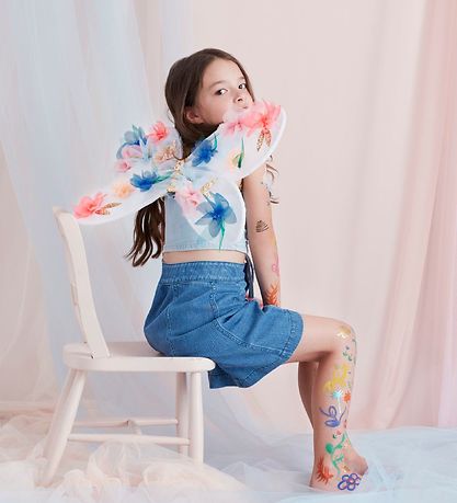 Meri Meri Udklædning - Fevinger - Gennemsigtig m. Blomster