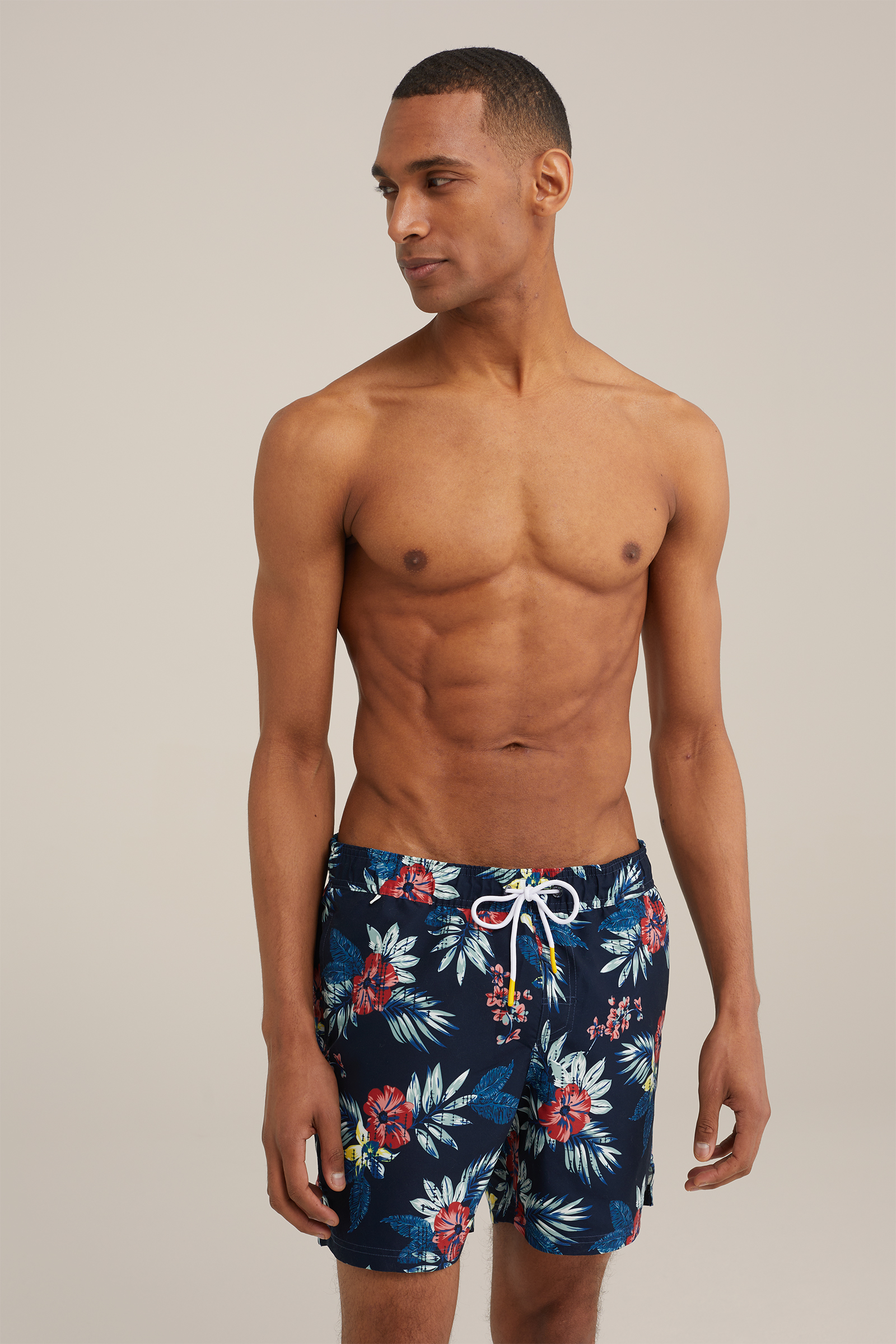 zwembroek met dessin WE Fashion Donkerblauw
