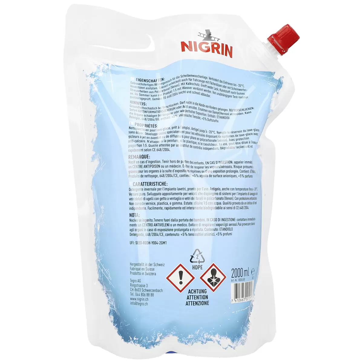 Winter-Scheibenreiniger 2L Nigrin Power Lemon Hellblau
