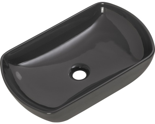 FACKELMANN Opzetwastafel Hype 3.0 50 x 31 cm Antraciet Glanzend met Coating 84908