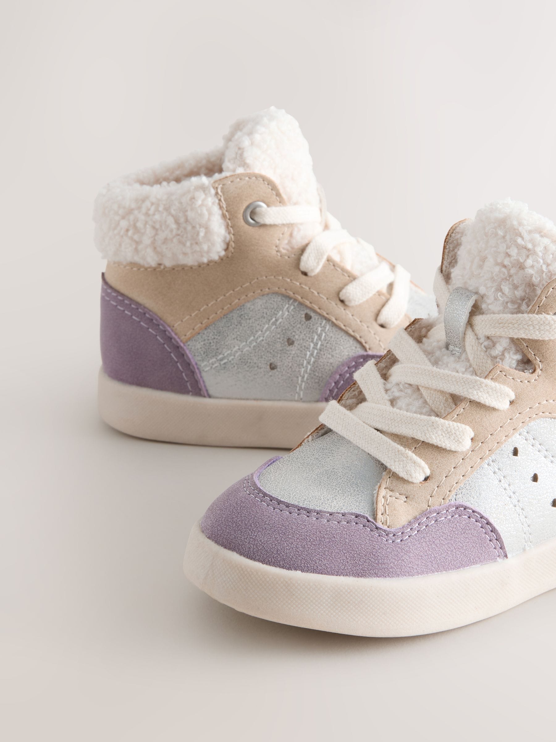 Multi - Met borg gevoerde hoge sneakers