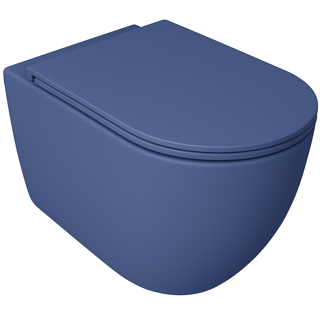 Isvea Infinity randloos toilet 53x36.5cm blauw