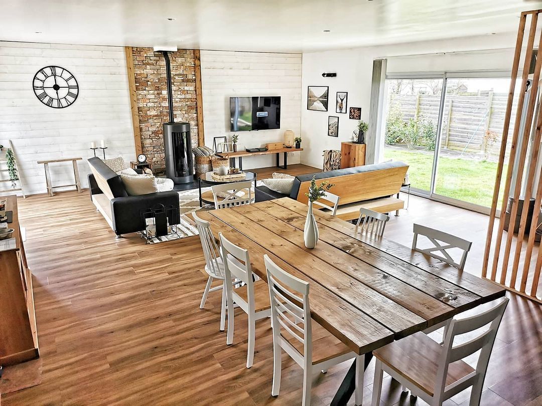 Set van 2 eetkamerstoelen GEORGIA Hout Wit