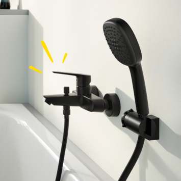 Grohe bad-/douchemengkraan Start mat zwart 15 cm