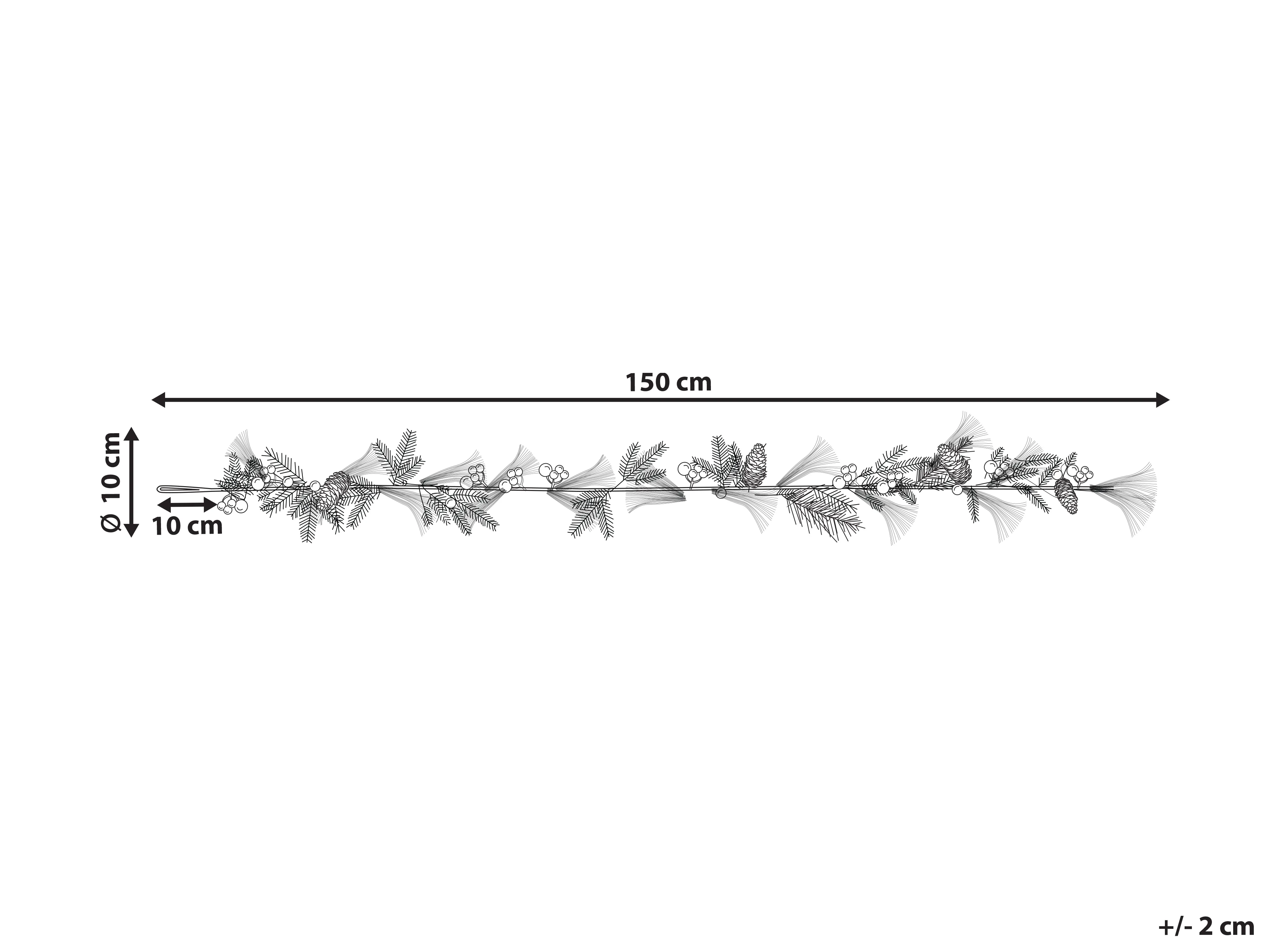 Kerstguirlande MURCJA 150 cm Goud
