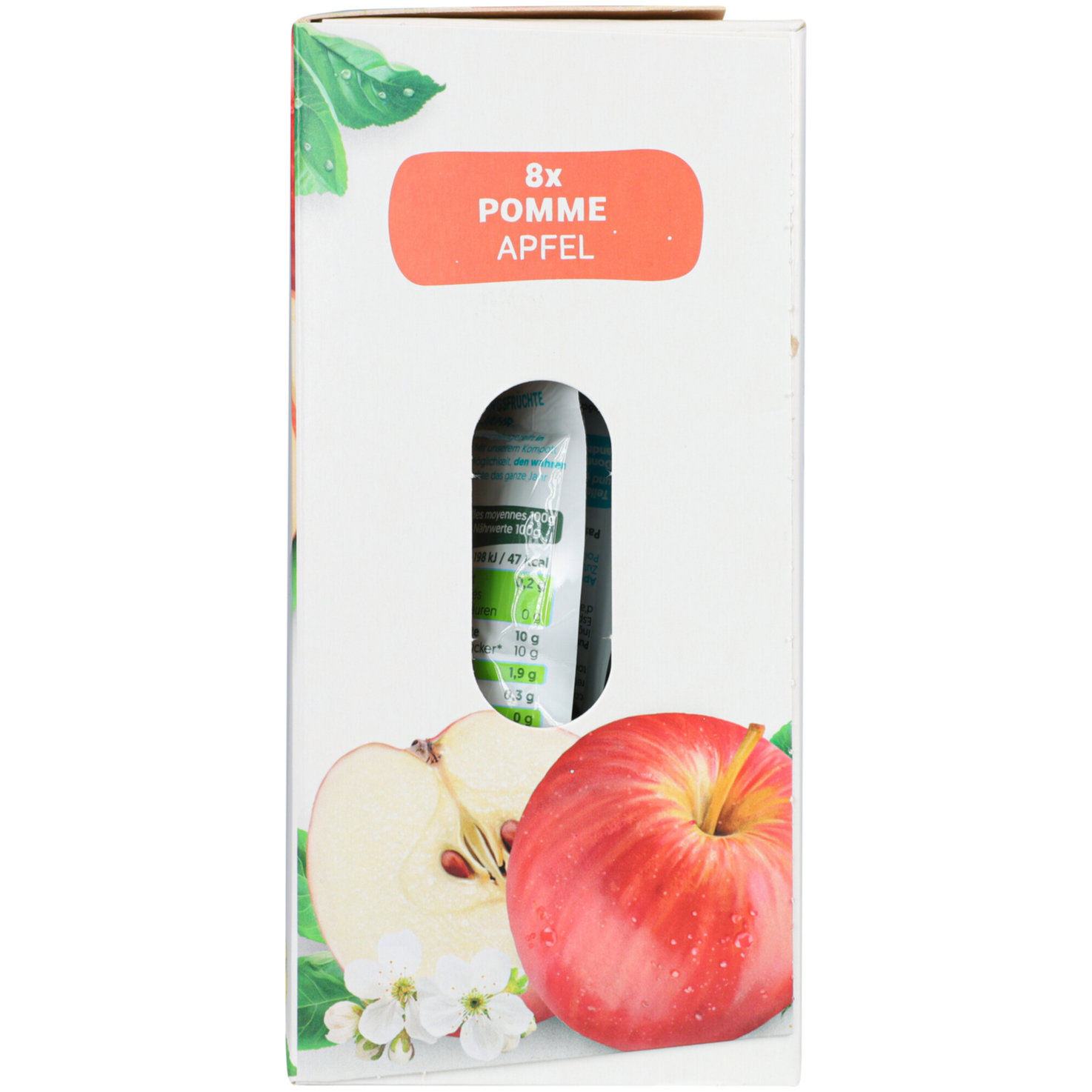 Andros Pocket Beutel Apfel 8x100g