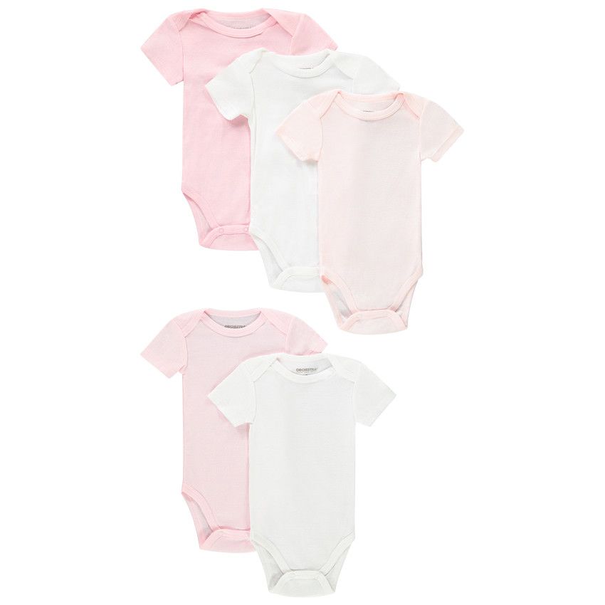Lot de 5 bodies manches courtes - Gris