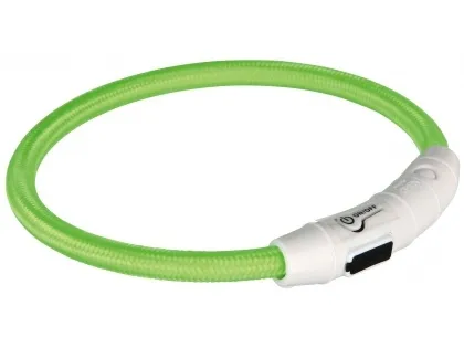 TRIXIE Halsbånd - LED - Nylon - Grøn - XS-S - 350 mm - Lyshalsbånd - 12700