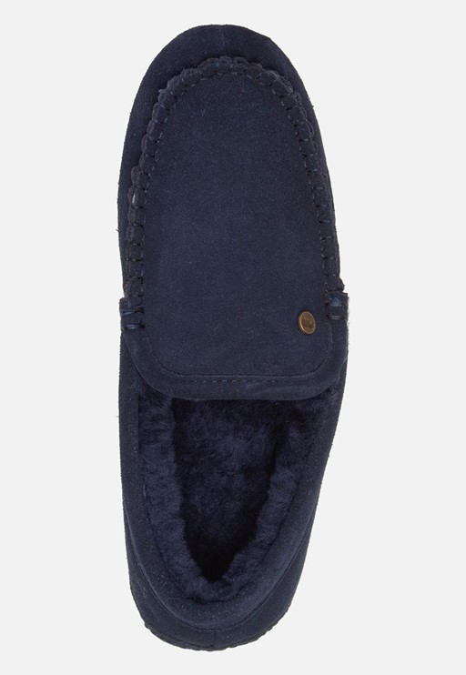 Warmbat Earlwood Pantoffels blauw Suede