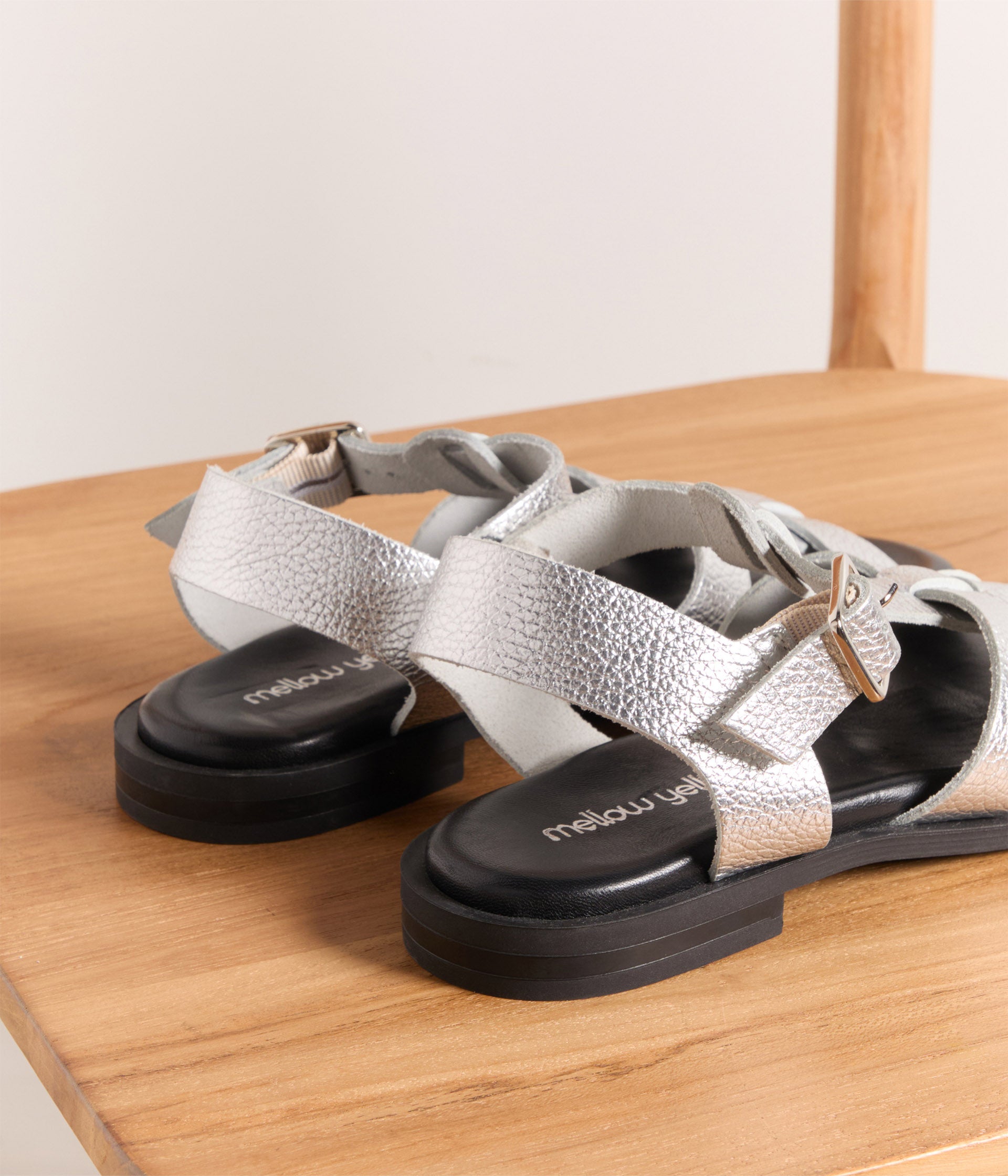 Sandales cuir argent Isadora