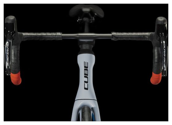 Vélo de Route Cube Litening Aero C:68X SLT Shimano Dura-Ace Di2 12V 700 mm Gris Bleu Rouge Teamline 2024