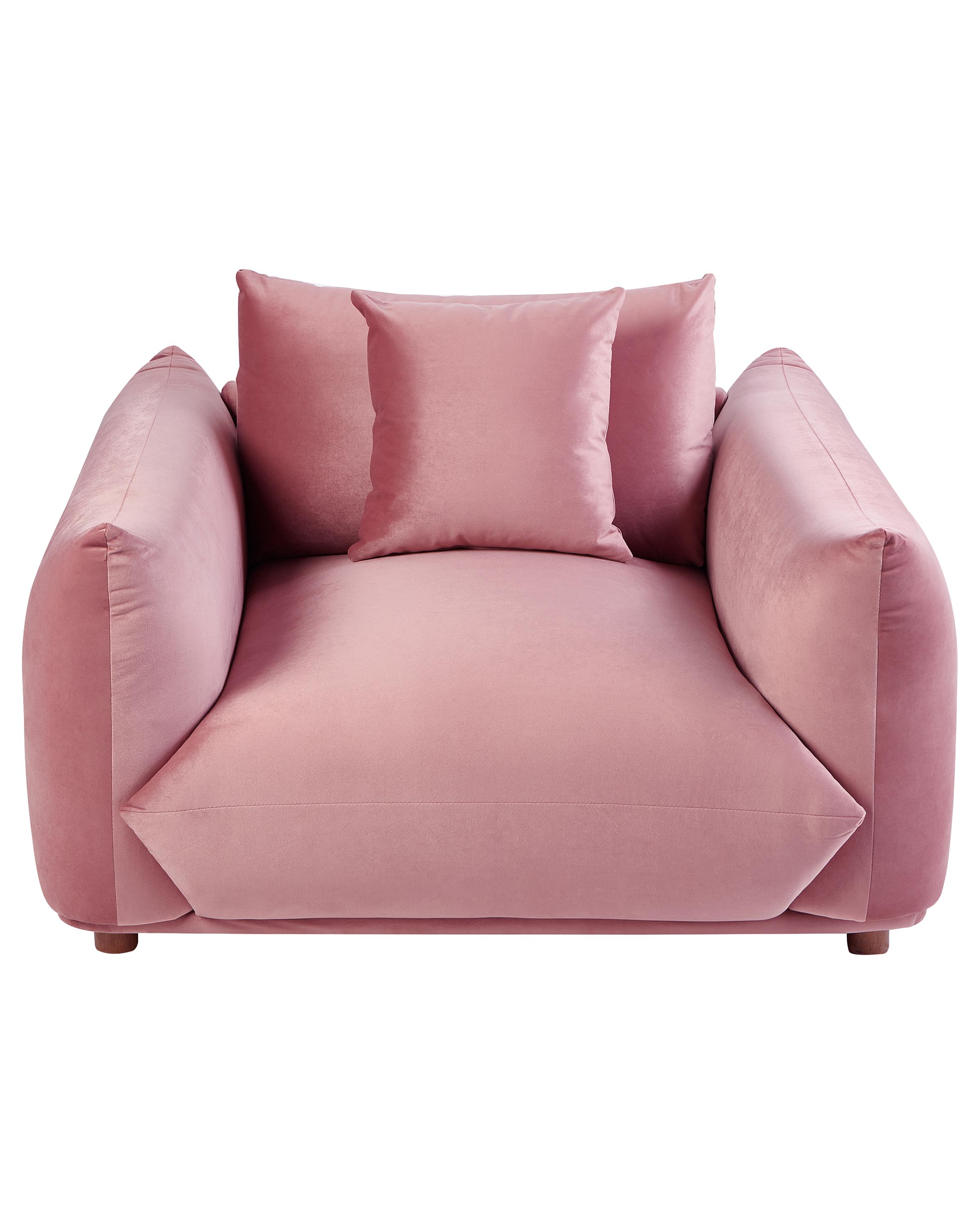Fauteuil LUVOS Fluweel Roze