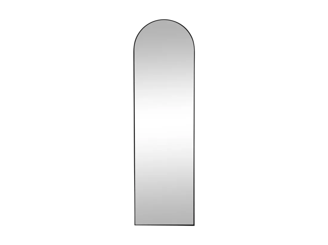 Grand miroir arche à poser en métal - L. 50 x H. 170 cm - Noir - MAILEN