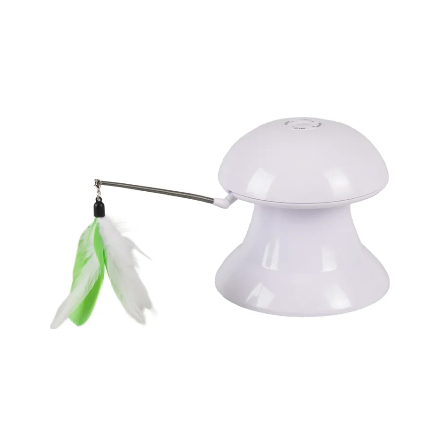 Brinquedo interativo de flamingo branco para gatos
