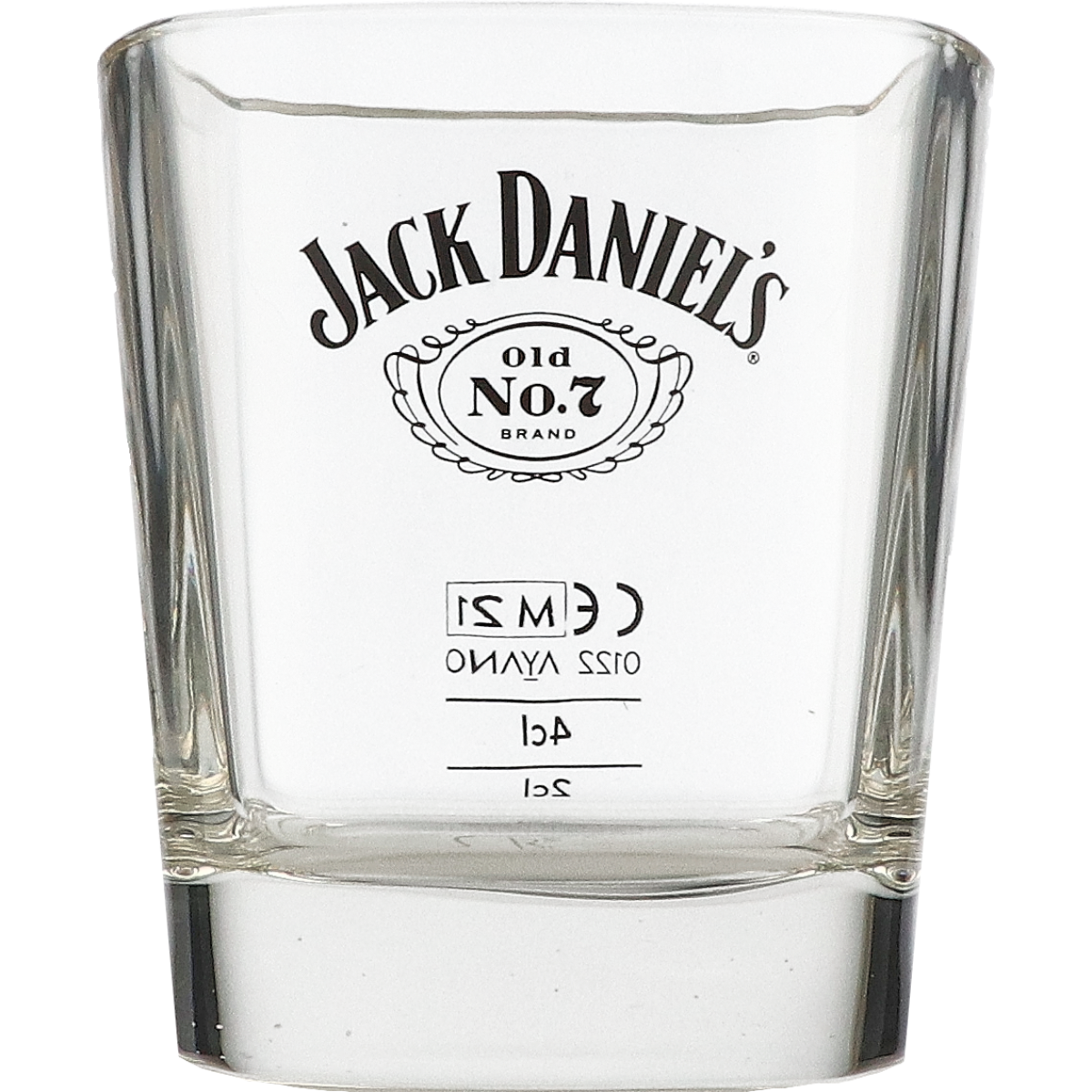 Jack Daniels Whiskey Glas zwart logo 25 cl