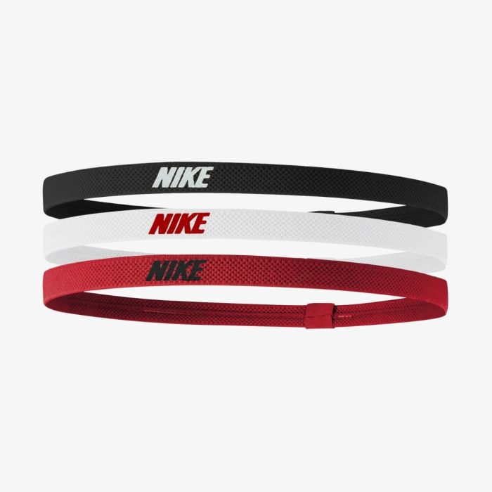 Nike Unisex Huer Elastic Headbands 2.0 3 PK Hvid