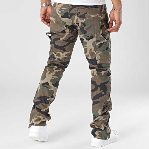Jean Marron Beige Camouflage