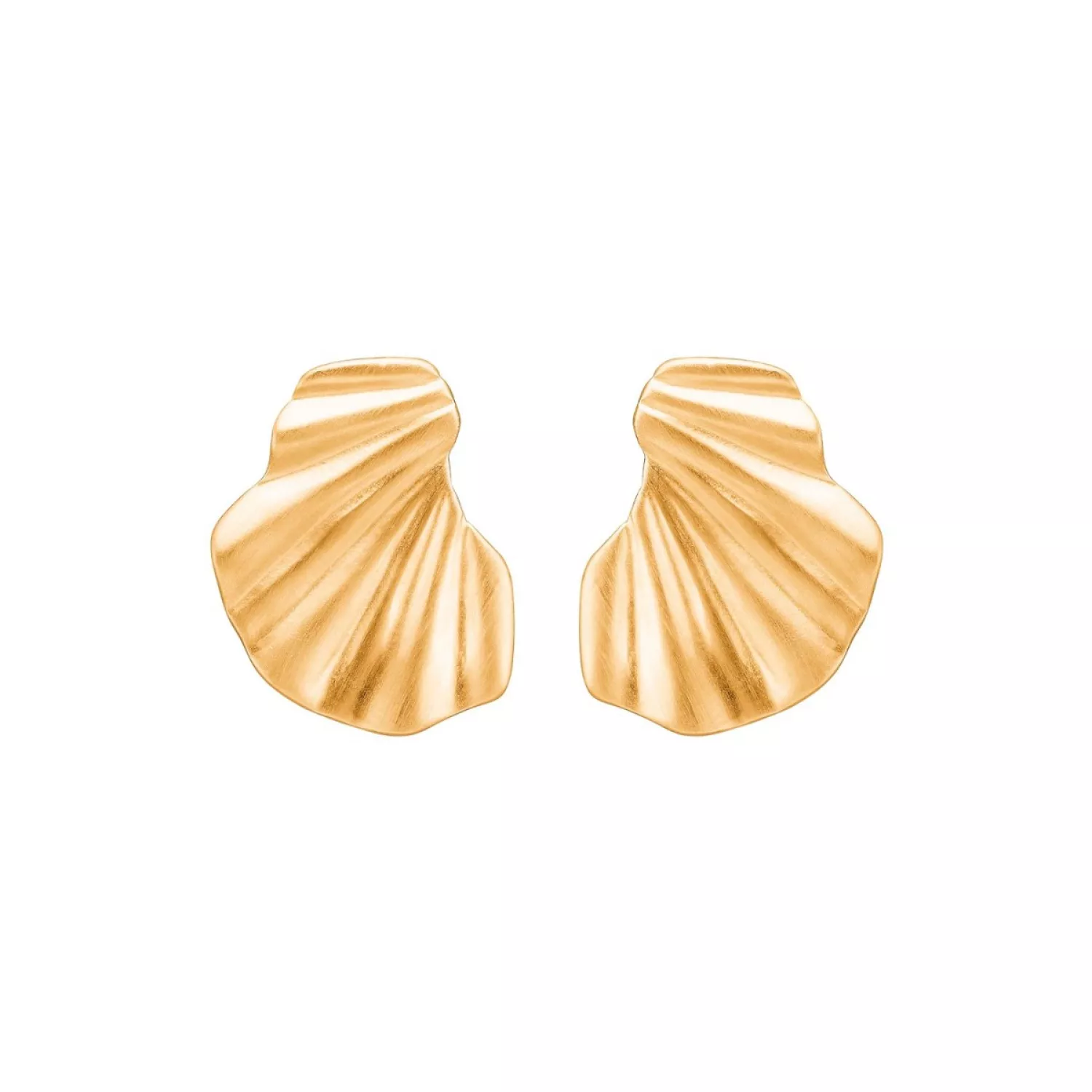 Enamel Wave Øreringe 18 kt. Forgyldt Sølv E70GM