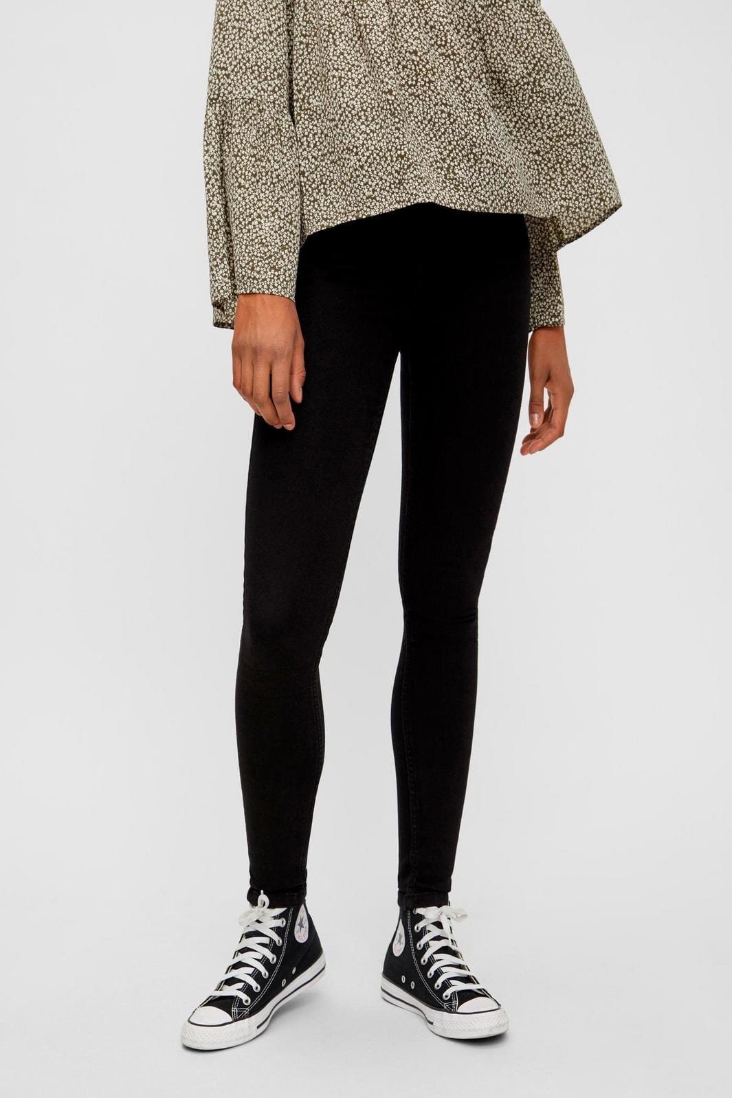 Pieces PcHighFive Flex Black Skinny Jeans