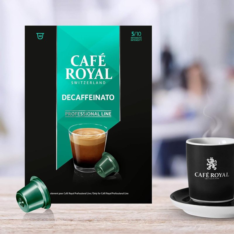 Capsule de café Café Royal Professionel Décafeiné - Boîte de 48 - Compatible Café Royal Professionnel
