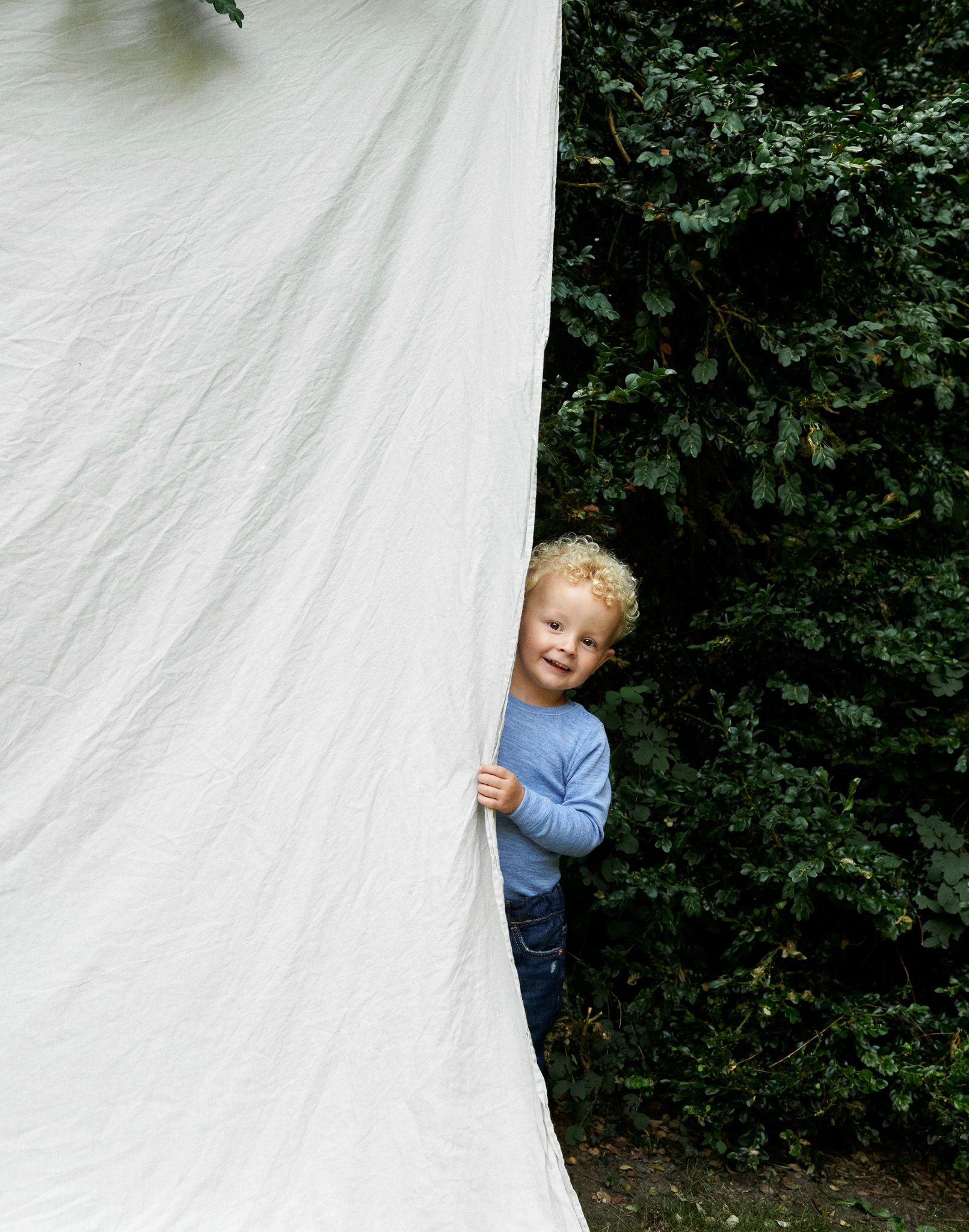 Shirt van merinowol voor baby's in Marineblauw