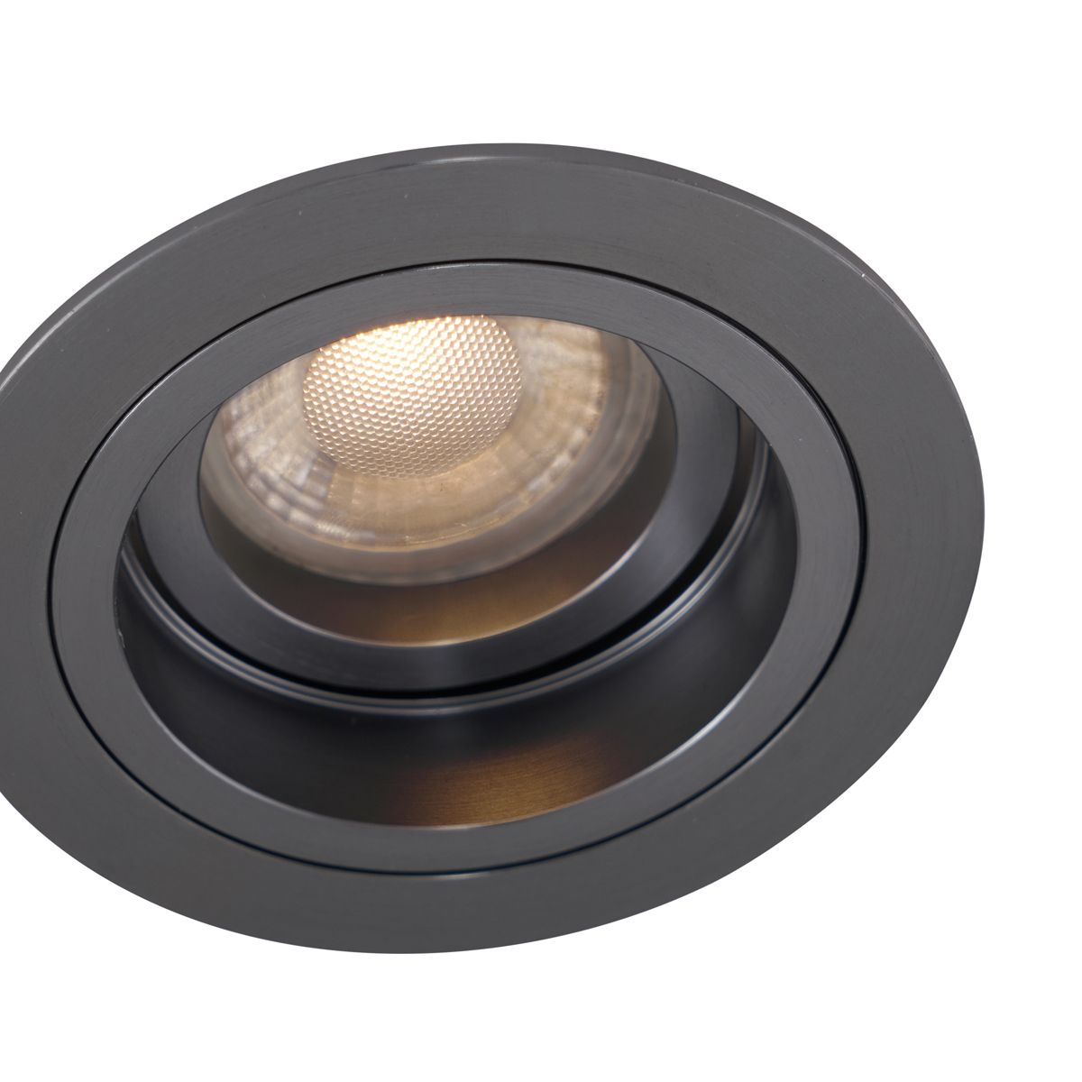 Set van 6 Moderne inbouwspot gunmetal GU10 50mm rond kantelbaar - Chuck