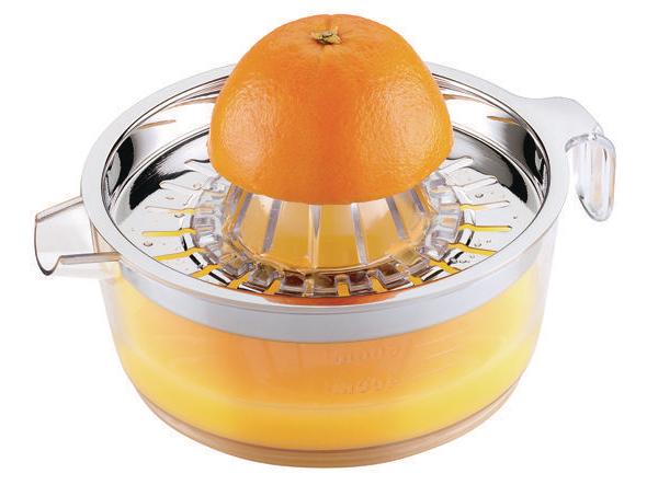 Moha Zitruspresse Transparent Zitruspresse mit zwei Presskegeln