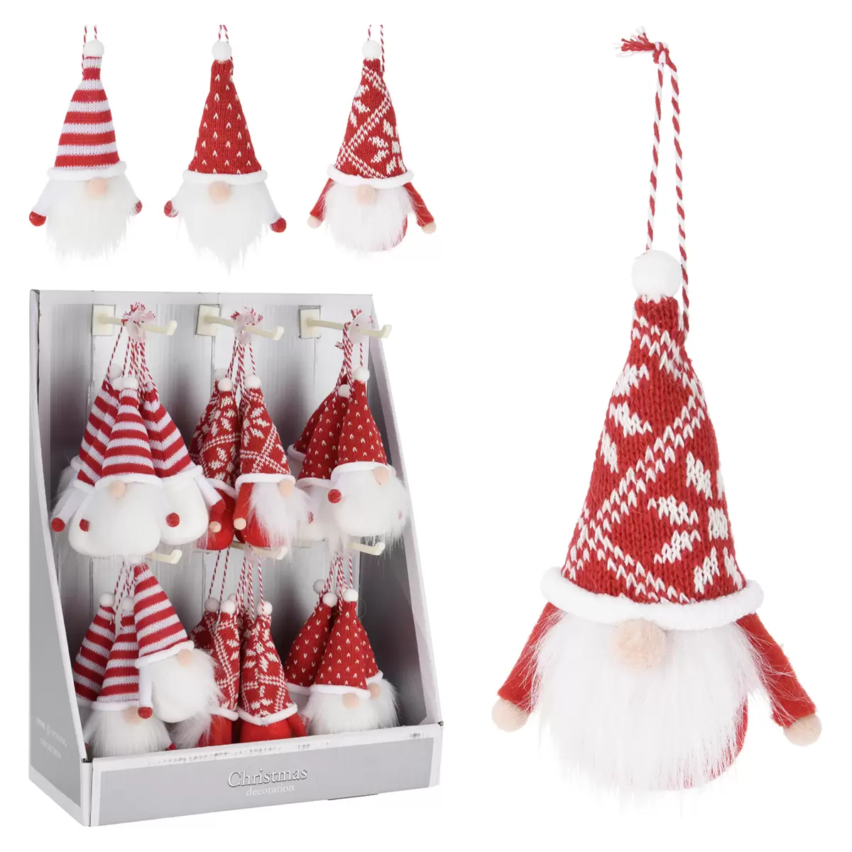 Hängedeko Santa rot,weiss