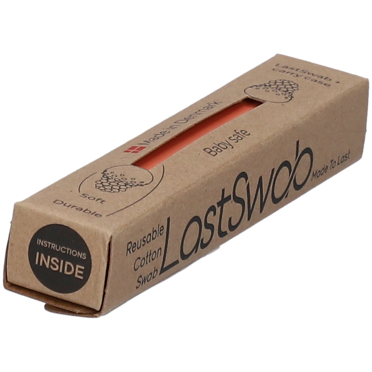 LastSwab Basic wiederverwendbares Ohrstäbchen, peach